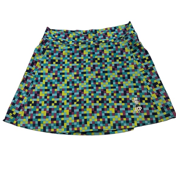 Runningskirts.com Blue Pixel Athletic Skirt Wide Waistband, Sz 2 - Picture 3 of 15